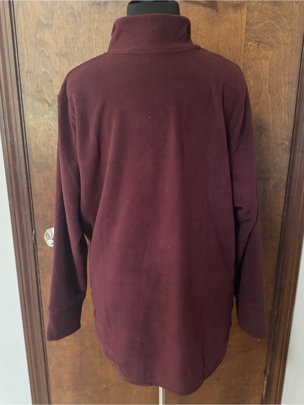 NWT Old Navy Plus Size Burgundy Full-Zip Fleece Jacket - Picture 2 of 6